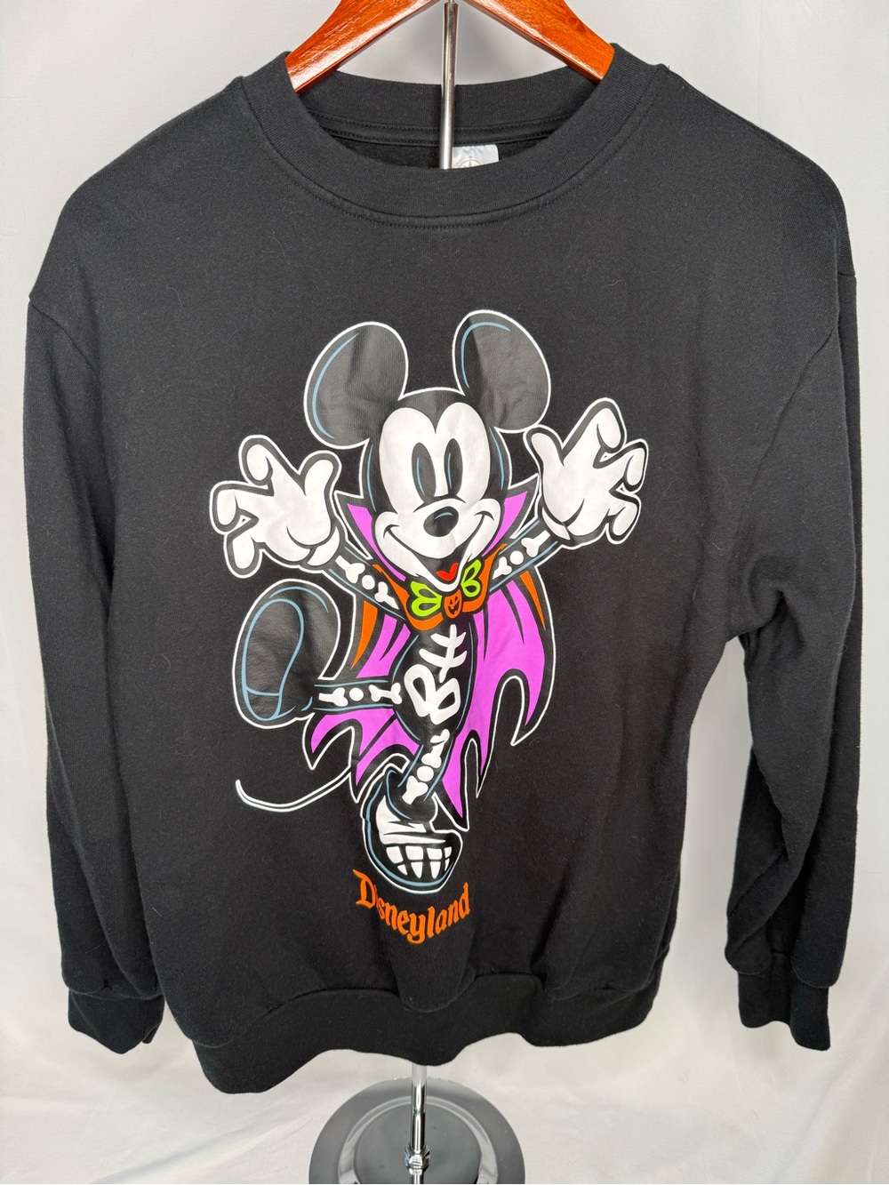 Disneyland Black Mickey Vampire Crewneck Sweatshirt